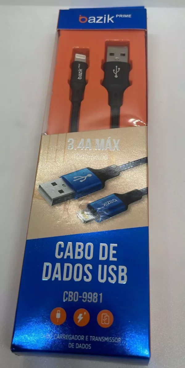 Cabo USB 1M Iphone (Bazik)