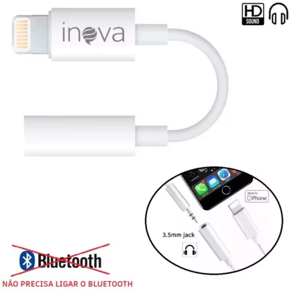 Adaptador para fone de iphone INOVA