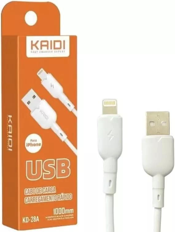 Cabo carregador reforçado para iphone (Kaidi)