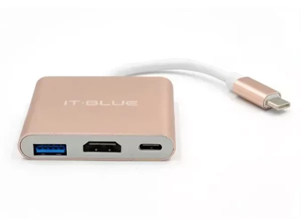 Adaptador Type-C HDTV USB 3.0 e Type C Fêmea IT-Blue