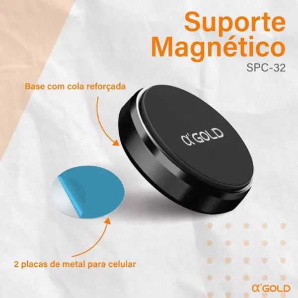 Mini Suporte para carro magnético para celular