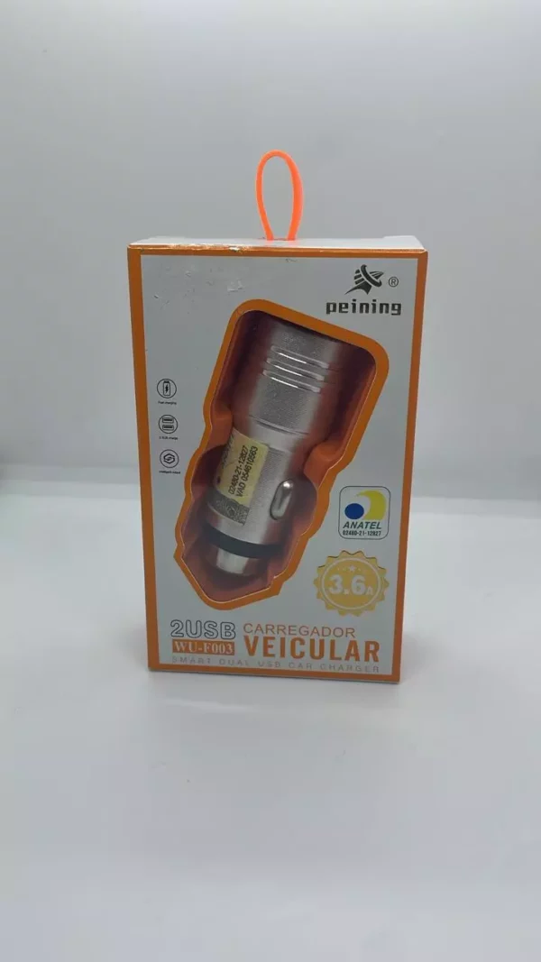 Carregador Veicular Universal Turbo com 2 Entradas USB