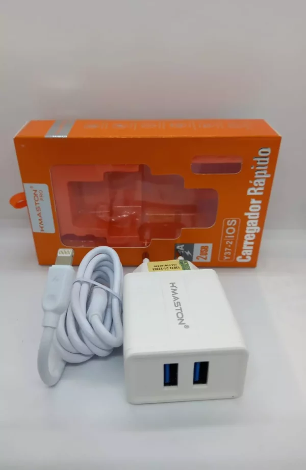 Fonte carregador com cabo para iphone 2 entradas USB